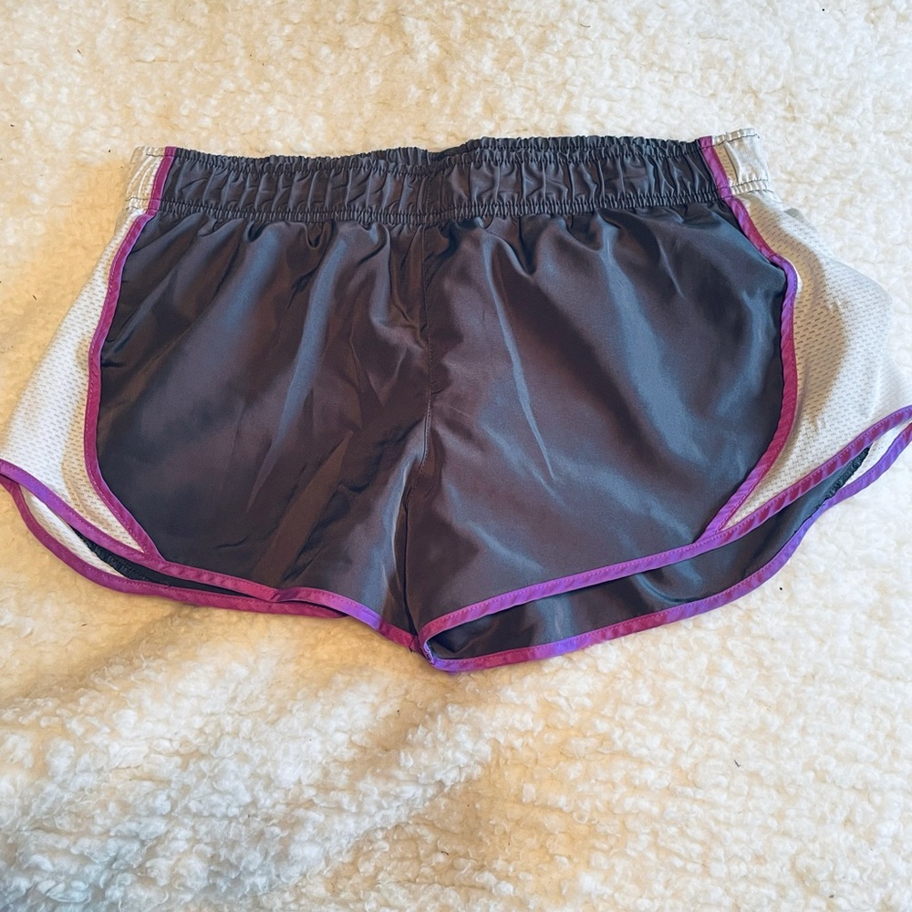 Grey & Purple Athletic Shorts